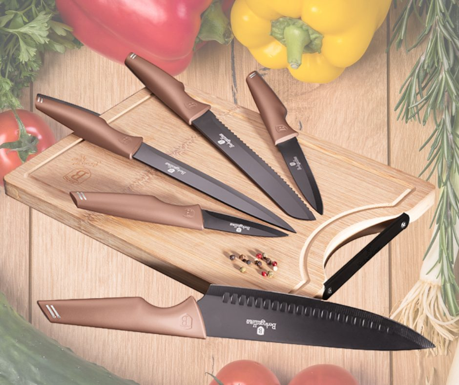 Knife set & BAMBOO CUTTING BOARD BERLINGER HAUS BH-2707
