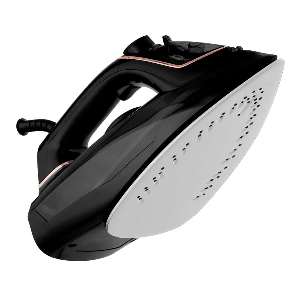 Steam Iron with Ceramic Soleplate 2400W – Black–Rose Gold | Fashion by Berlinger Haus | FTV0123