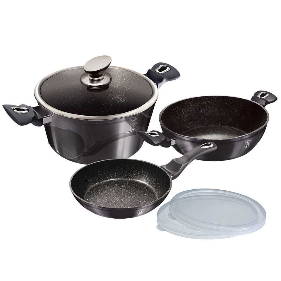 6-PIECE COOKWARE SET BERLINGER HAUS BH/6905  CARBON