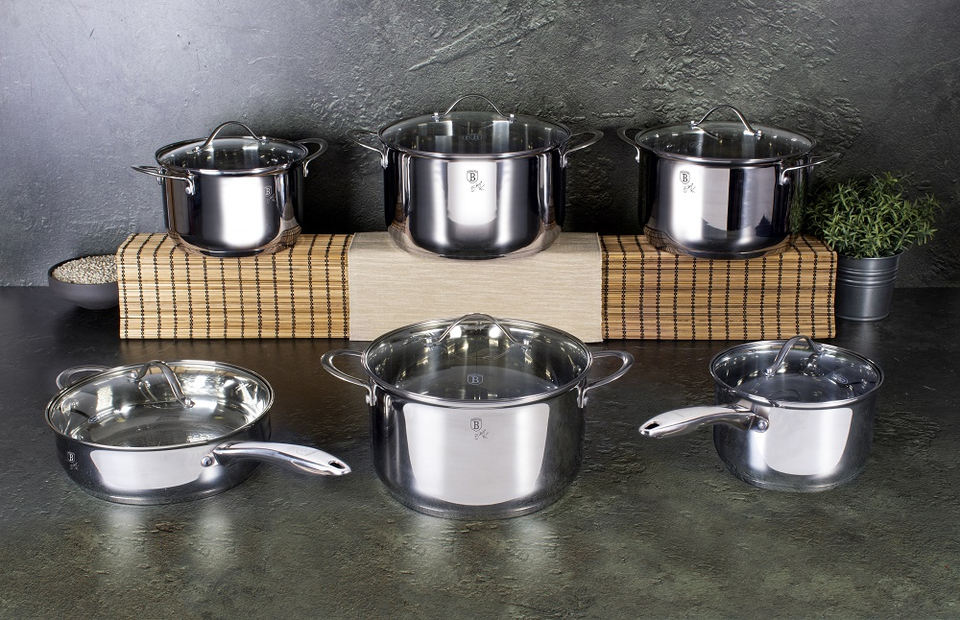12-Piece Cookware Set Berlinger Haus BH 6661 Silver Jewellery Collection