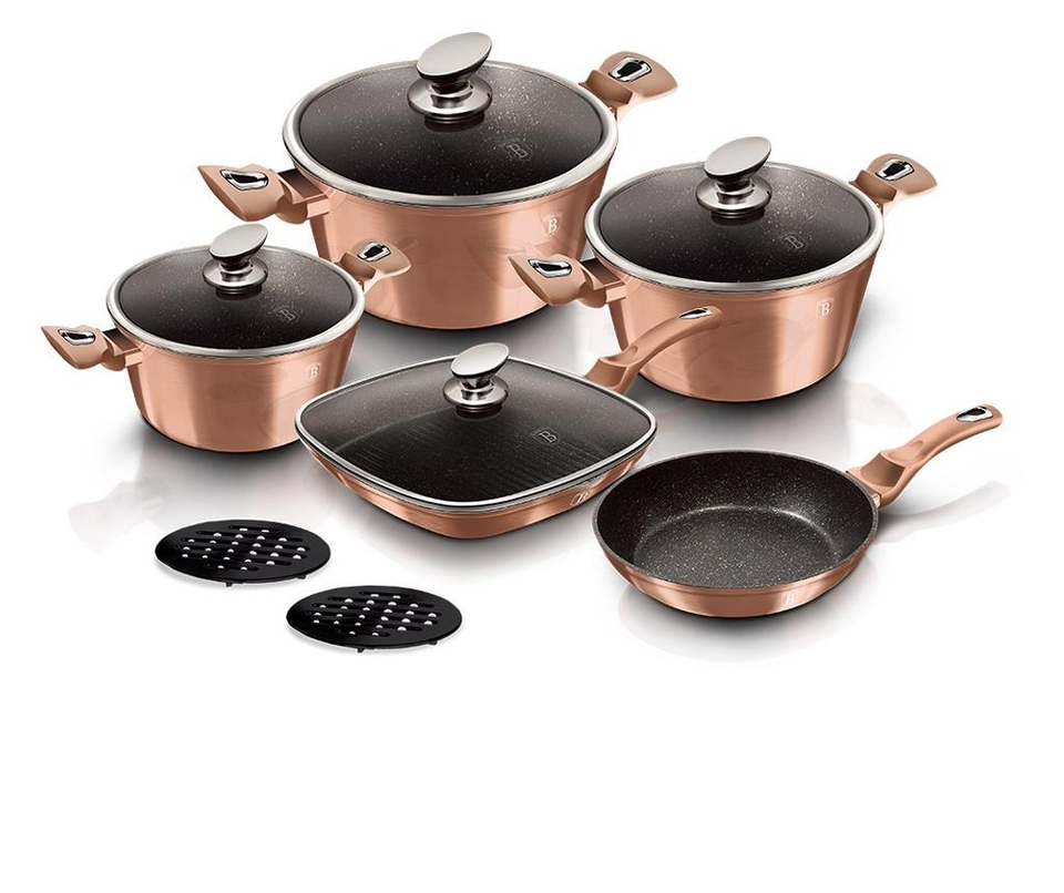 11-Piece Cookware Set Berlinger Haus BH/6191 Rose Gold
