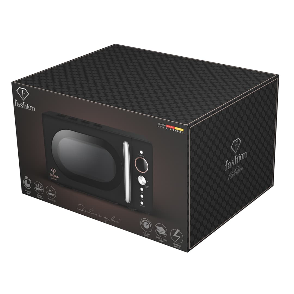 Digital Microwave Oven 20L – Black–Rose Gold | Fashion by Berlinger Haus | FTV0121