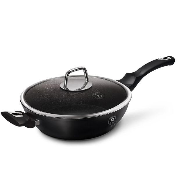 DEEP FRYING PAN WITH LID 24CM BERLINGER HAUS BH/7099 Black Edition