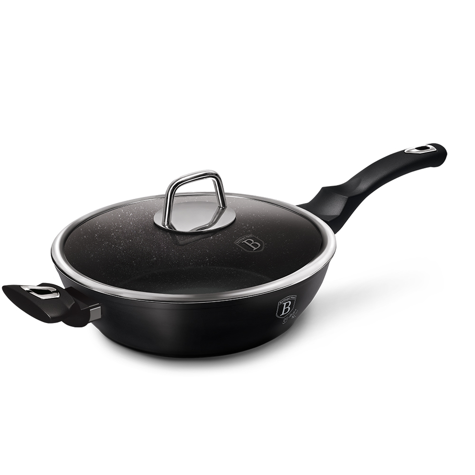 DEEP FRYING PAN WITH LID 24CM BERLINGER HAUS BH/7099 Black Edition