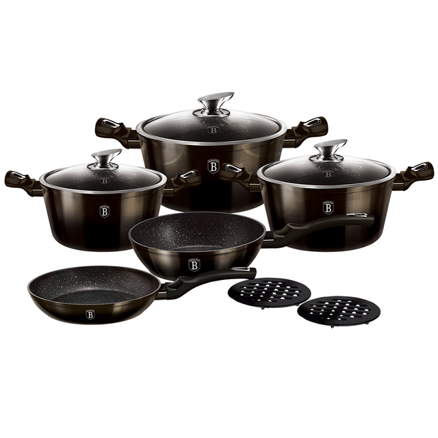 13Piece Cooking Utensil Set BerlingerHaus BH6615 Shiny Black