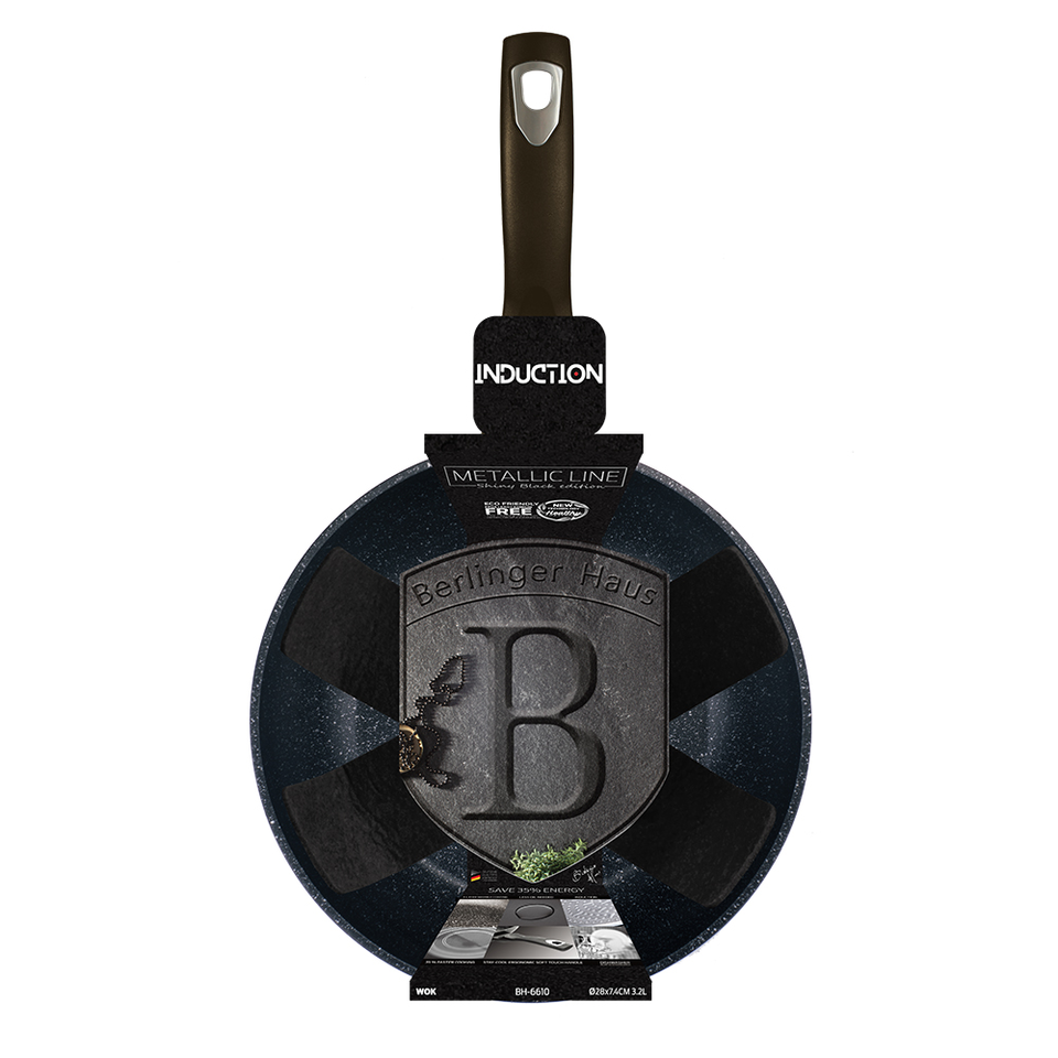 Asian cooking pan 28 cm Berlinger Haus BH-6610 Black