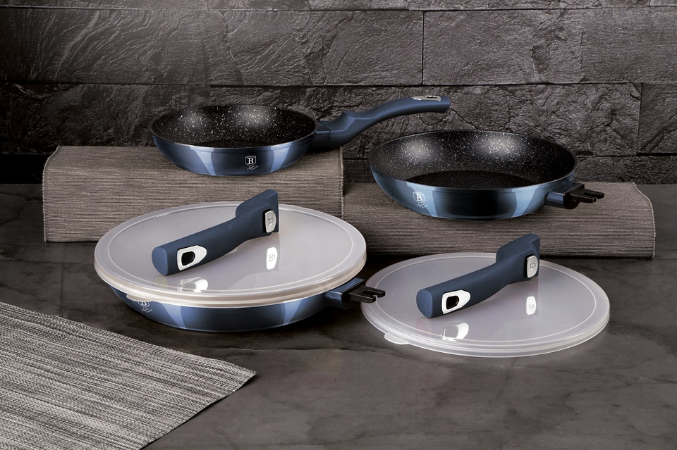 5-PIECE FRYING PAN SET BERLINGER HAUS BH/7056 metallic Aquamarine