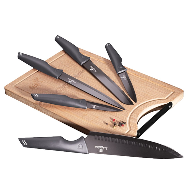 Knife set & BAMBOO CUTTING BOARD BERLINGER HAUS BH-2831