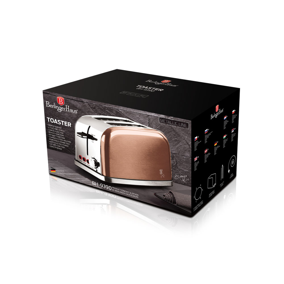 2-Slice Toaster Berlinger Haus BH-9390 Rose Gold Collection
