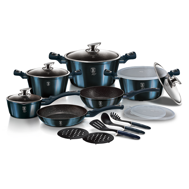 18-Piece Cookware Set Berlinger Haus BH-7036 Aquamarine Collection