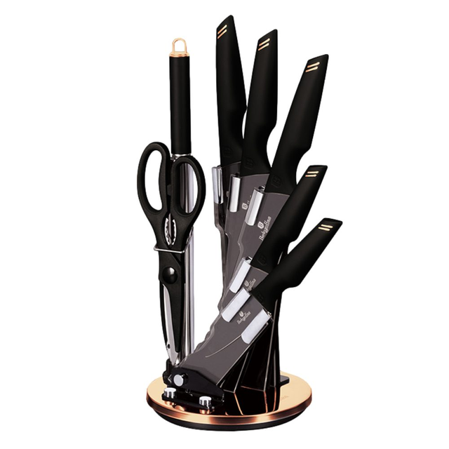 8-Piece Knife Set Berlinger Haus BH-2690 Black Rose Collection