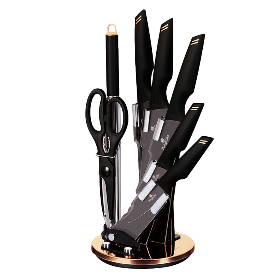 8-Piece Knife Set Berlinger Haus BH-2690 Black Rose Collection