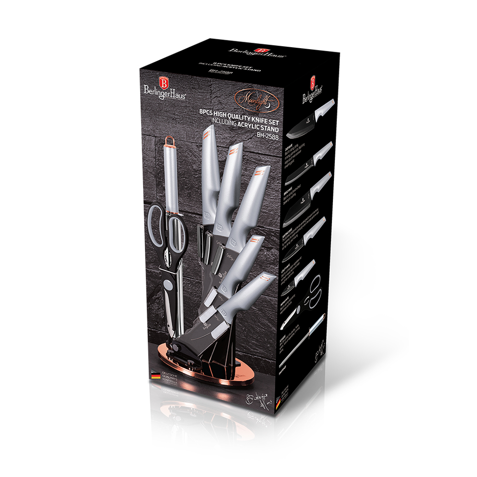 8-Piece Knife Set Berlinger Haus BH-2588 Moonligt Collection