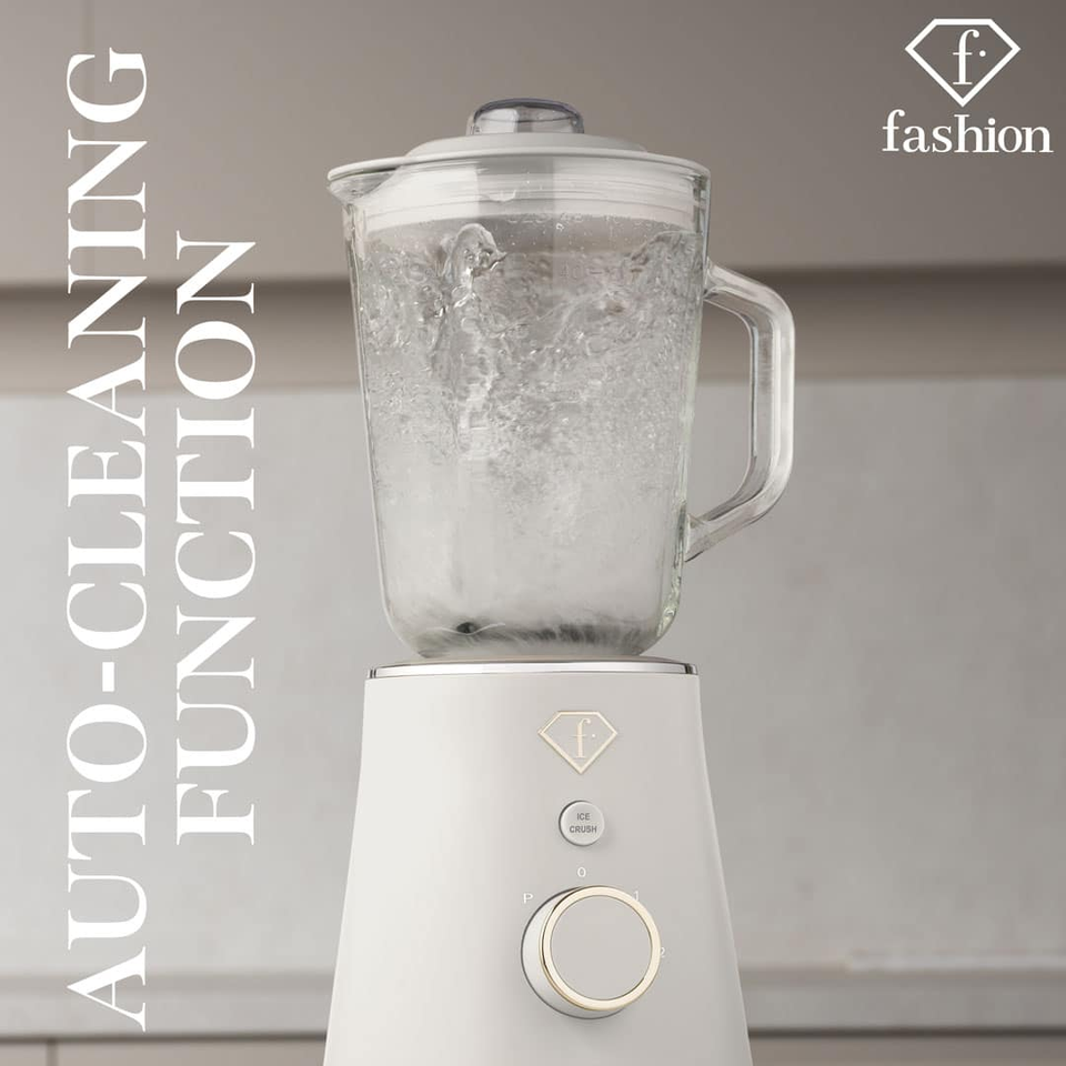 Table Blender with 1.5L Glass Jar – Cream–Gold | Fashion by Berlinger Haus | FTV0142