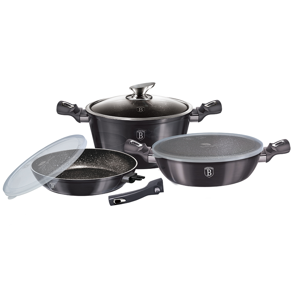 6-PIECE COOKWARE SET BERLINGER HAUS BH/7052 METALLIC CARBON LINE