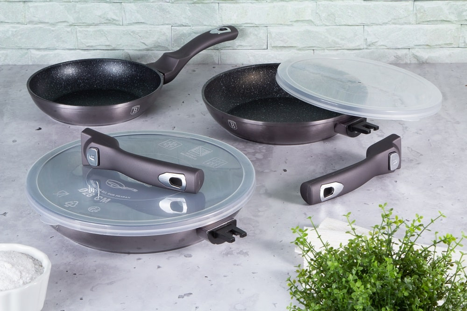 5-Piece Kitchen Pan Kit Berlinger Haus BH/7055 Carbon Pro