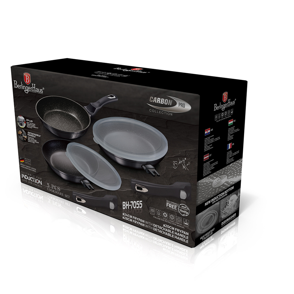 5-Piece Kitchen Pan Kit Berlinger Haus BH/7055 Carbon Pro