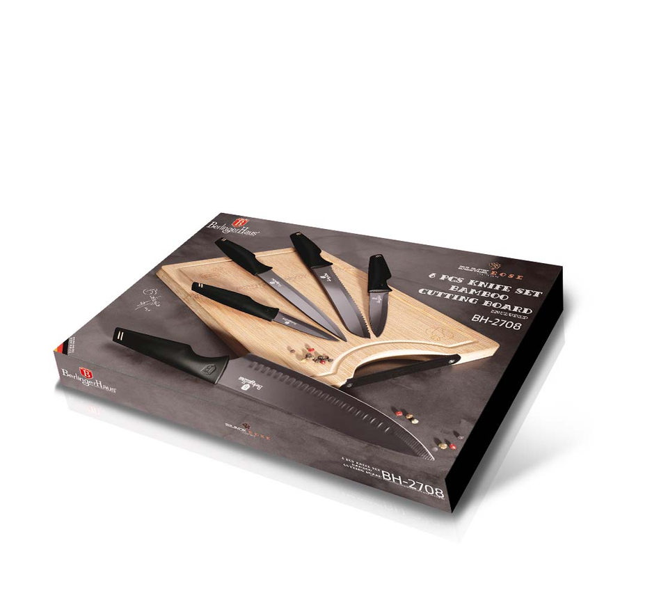 Knife Set & Bamboo Cutting Board Berlinger Haus BH-2708