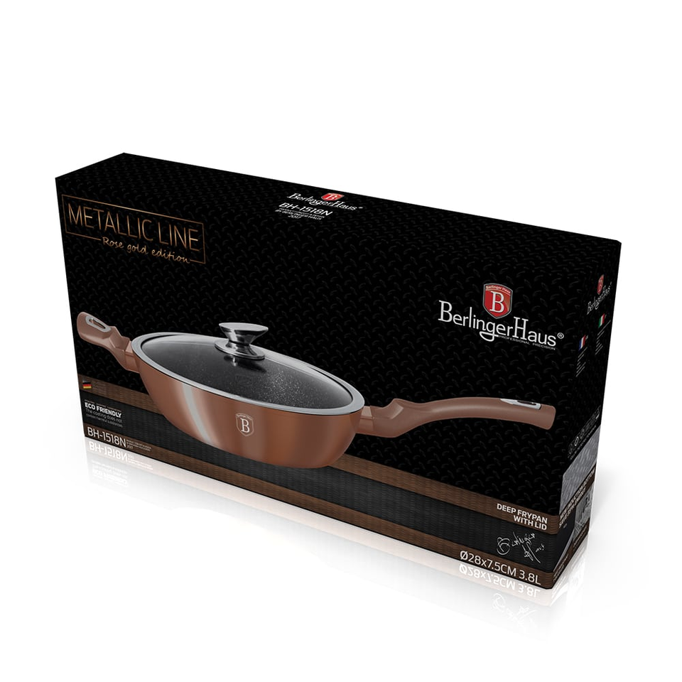 Deep Frypan 28 cm Berlinger Haus BH/1518 Rose Gold