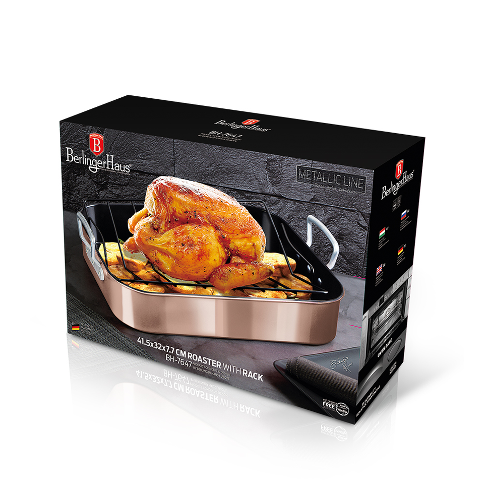 Roasting Tray with Rack Berlinger Haus BH-7647 Rose Gold Collection