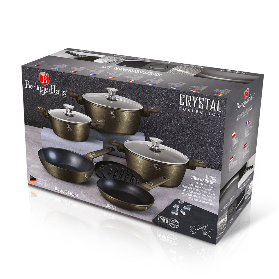 10-Piece Kitchen Cook Set Berlinger Haus BH-7773 Crystal