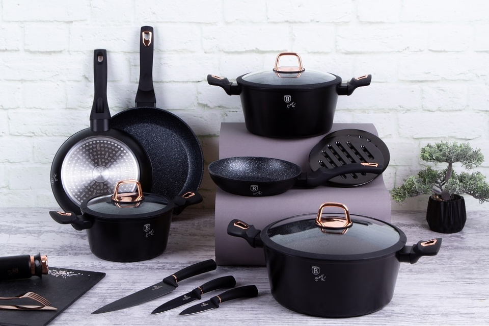 14-Piece Home Cooking Set Berlinger Haus BH-7187 Black Rose