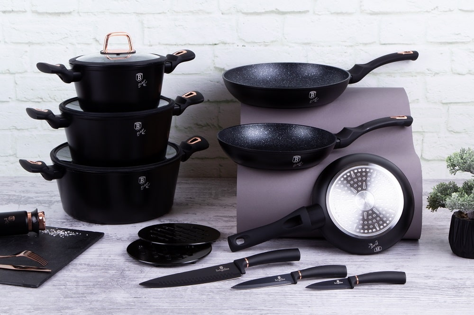 14-Piece Home Cooking Set Berlinger Haus BH-7187 Black Rose