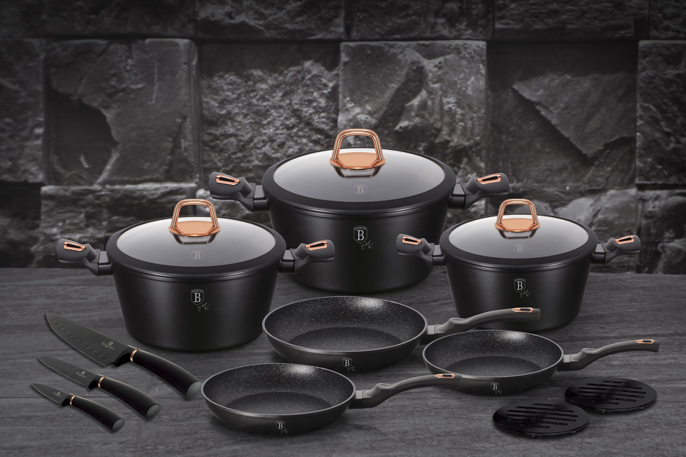 14-Piece Home Cooking Set Berlinger Haus BH-7187 Black Rose