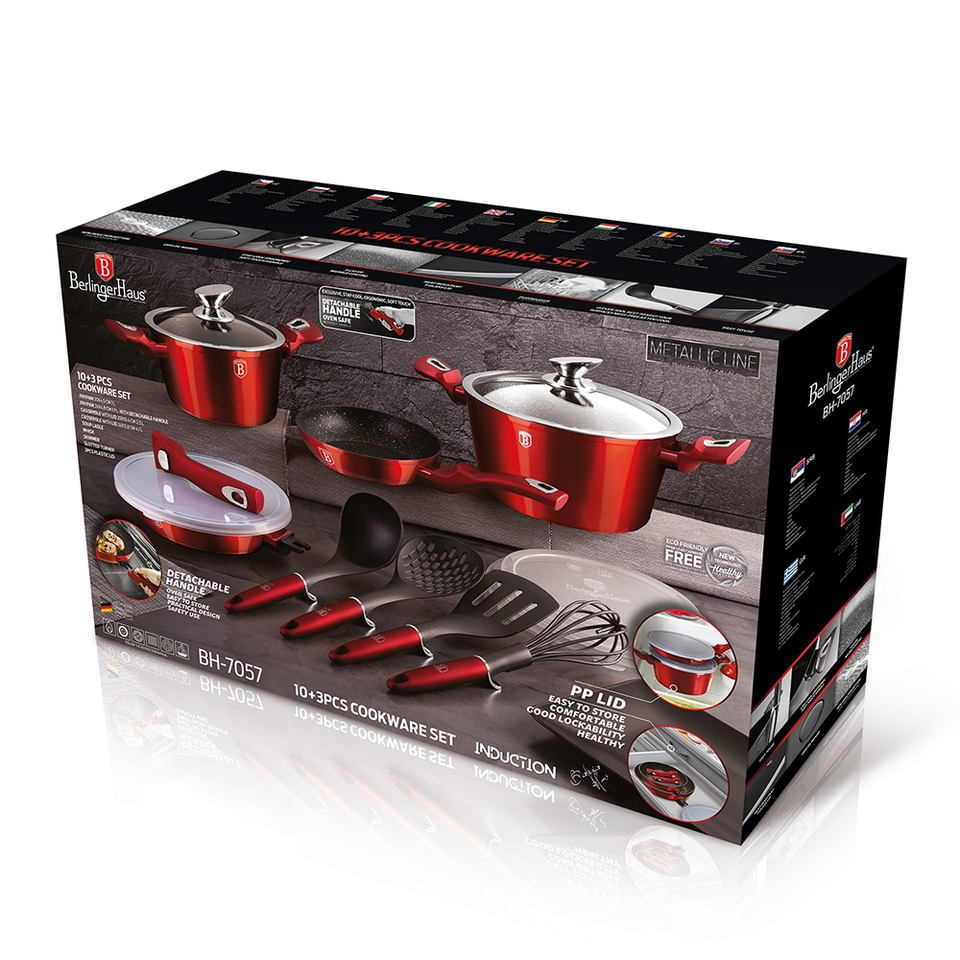 24-Piece Cookware Set Berlinger Haus BH-7184 Burgundy