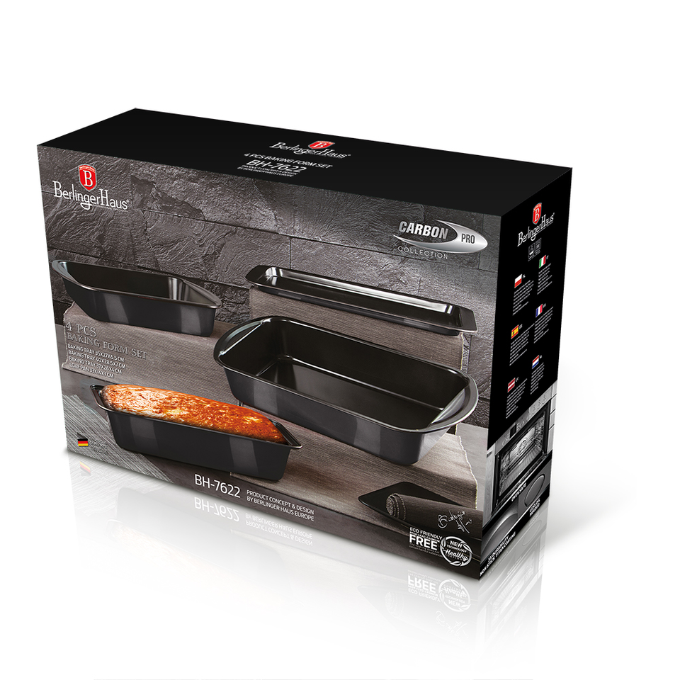 Berlinger Haus BH-7622 Carbon 4-Piece Baking Tray Set