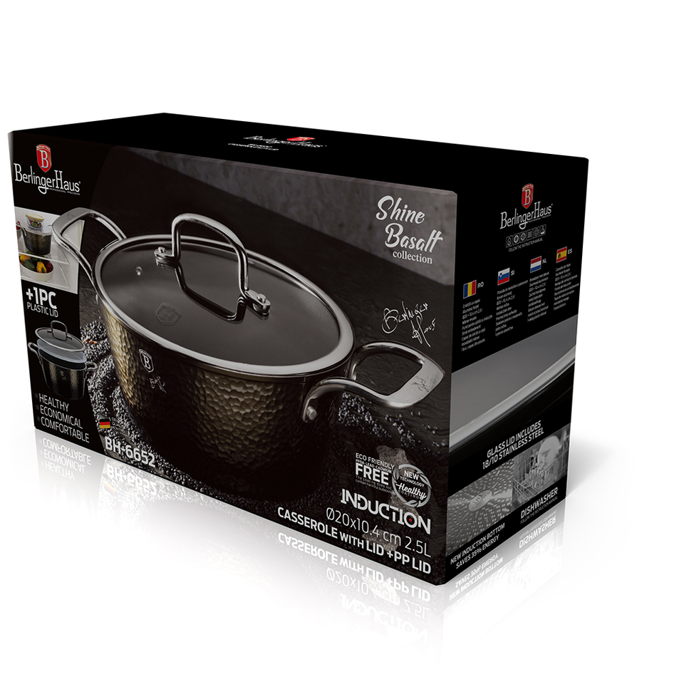 Casserole20 cm Berlinger Haus BH6652 Shine Basalt Collection