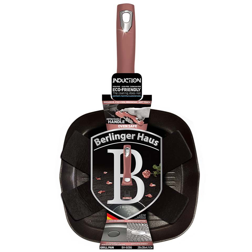Grill Pan 28 cm Berlinger Haus BH-6086 I-Rose Collection