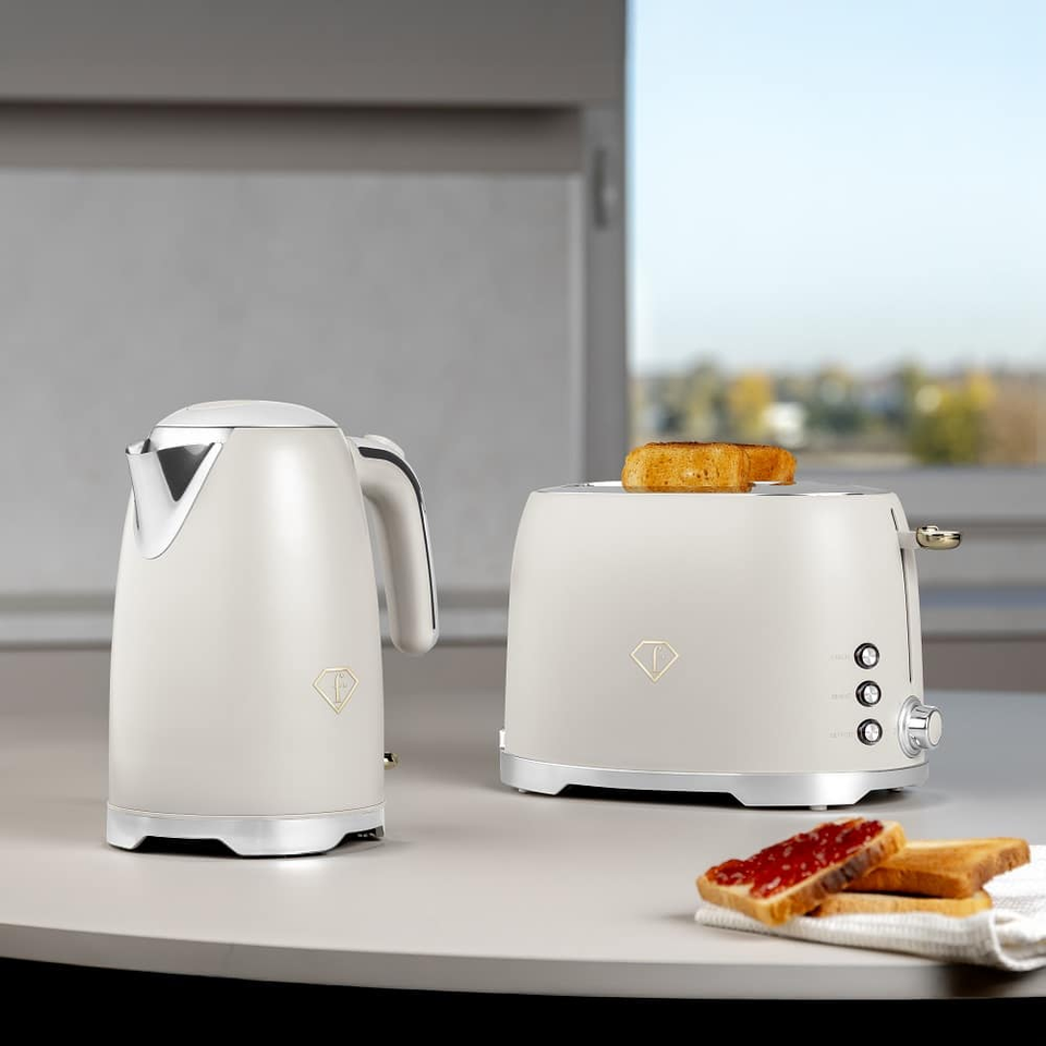 Toaster Berlinger Haus FTV0112 Cream–Gold | 7 Toast Levels & Multi-Function System