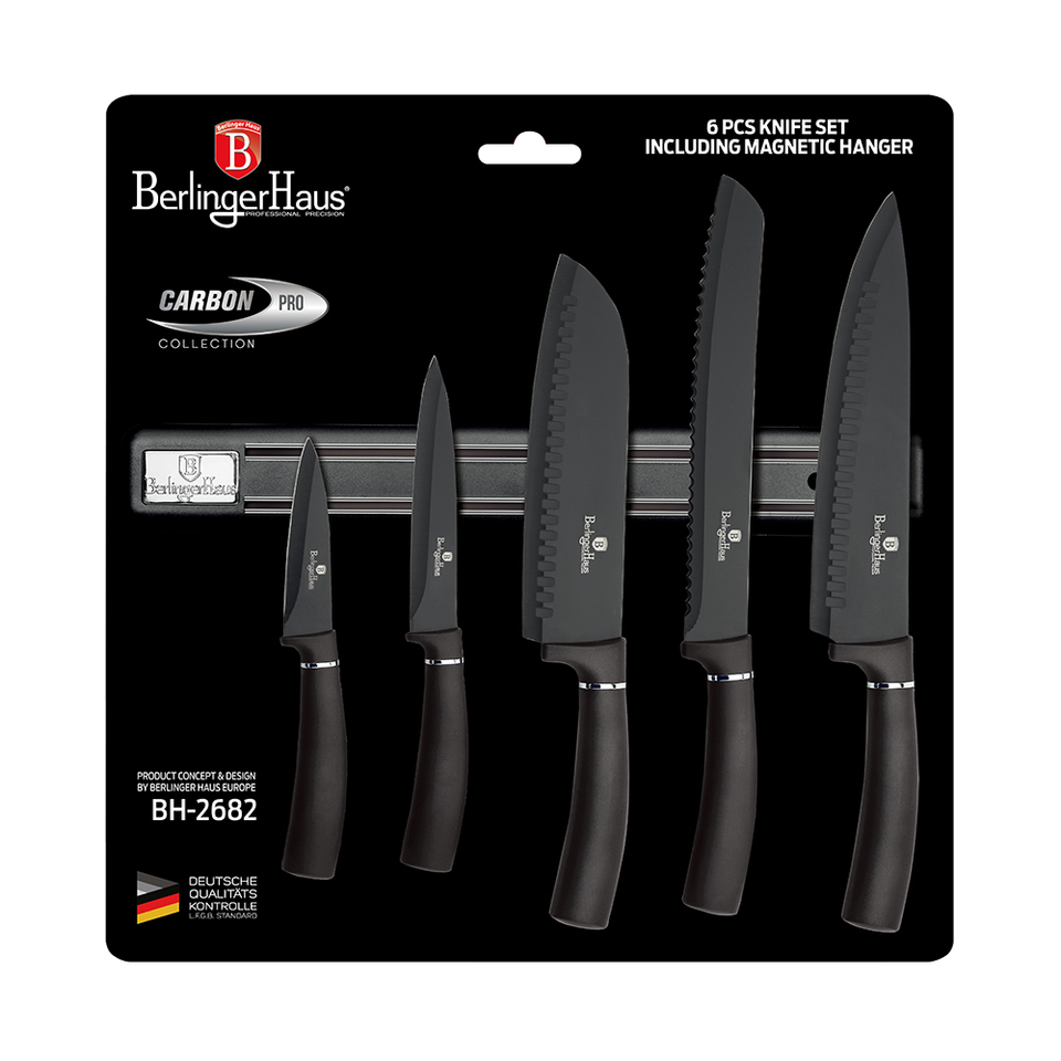 6-Piece Knife Set Berlinger Haus BH-2682 Carbon Pro Collection