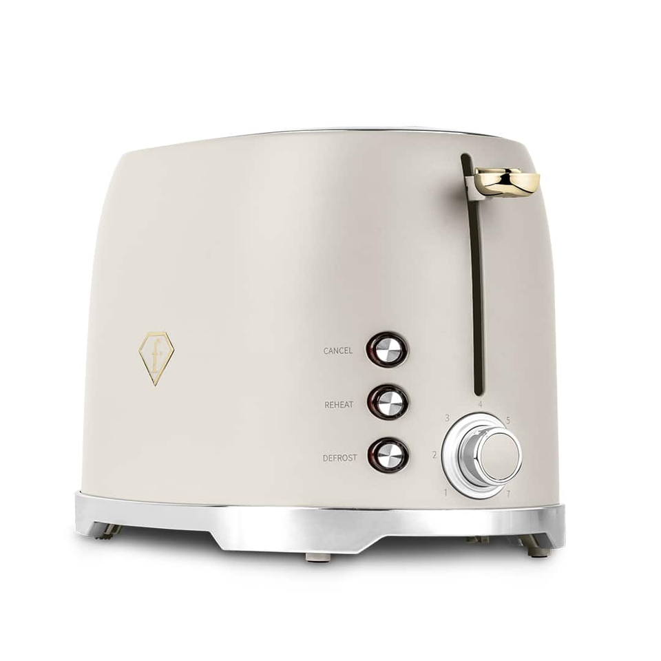 Toaster Berlinger Haus FTV0112 Cream–Gold | 7 Toast Levels & Multi-Function System