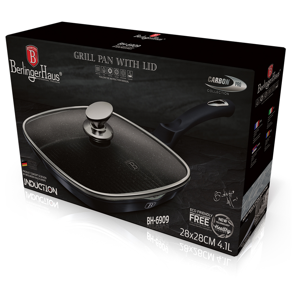 Grill Pan 28 cm Berlinger Haus BH-6909 Carbon Pro Collection