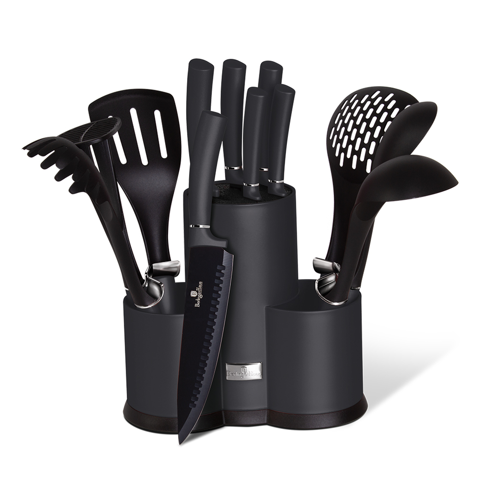 12-Piece Knife & Kitchen Utensils Set BH-6259 Carbon Pro Collection