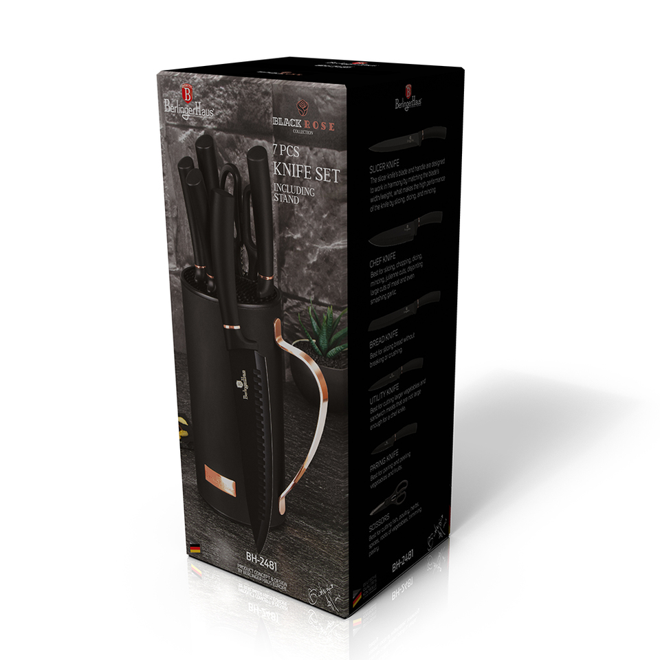 Kitchen Knife Set Berlinger Haus BH/2481 Black Rose Collection