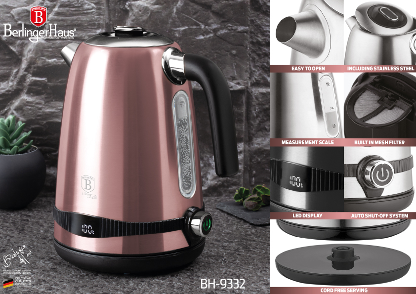 Digital Kettle Berlinger Haus BH/9332 I-Rose Collection