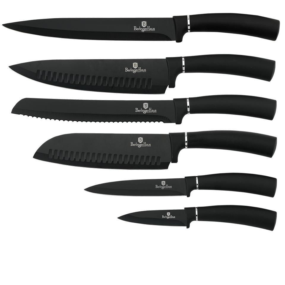 Kitchen Knife Set Berlinger Haus BH/2480 Black Silver Collection