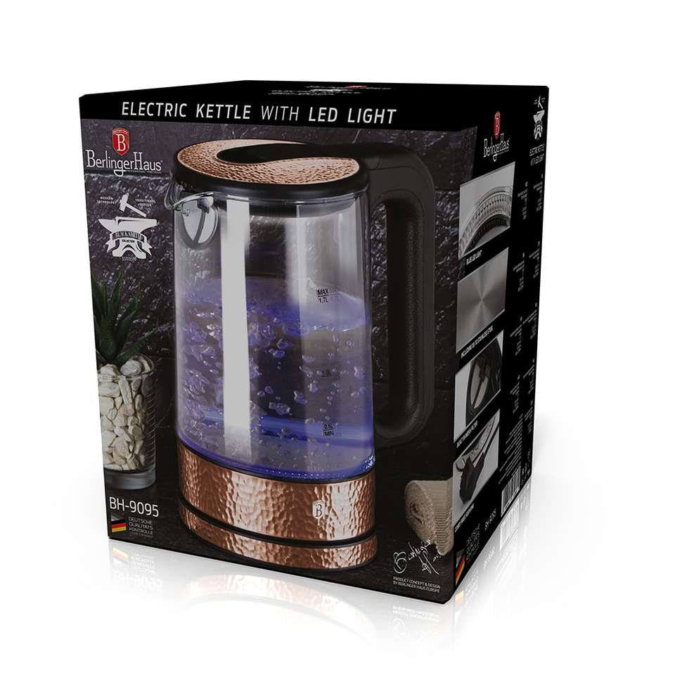 Electric Glass Kettle Berlinger Haus BH/9095 Rose Gold Collection