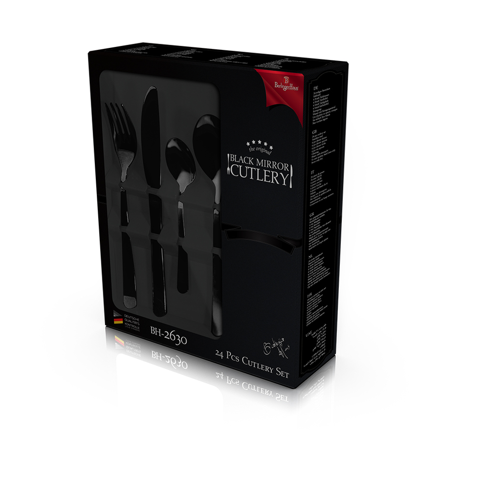 24-Piece Cutlery Set Berlinger Haus BH/2630 Mirror Black
