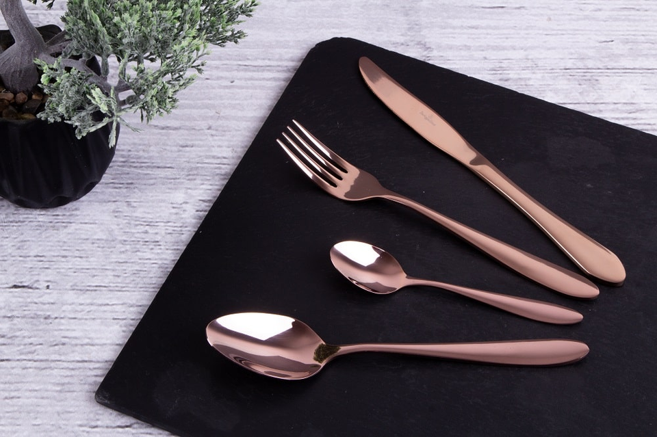 24-Piece Cutlery Set Berlinger Haus BH/2623 Mirror Rose Gold