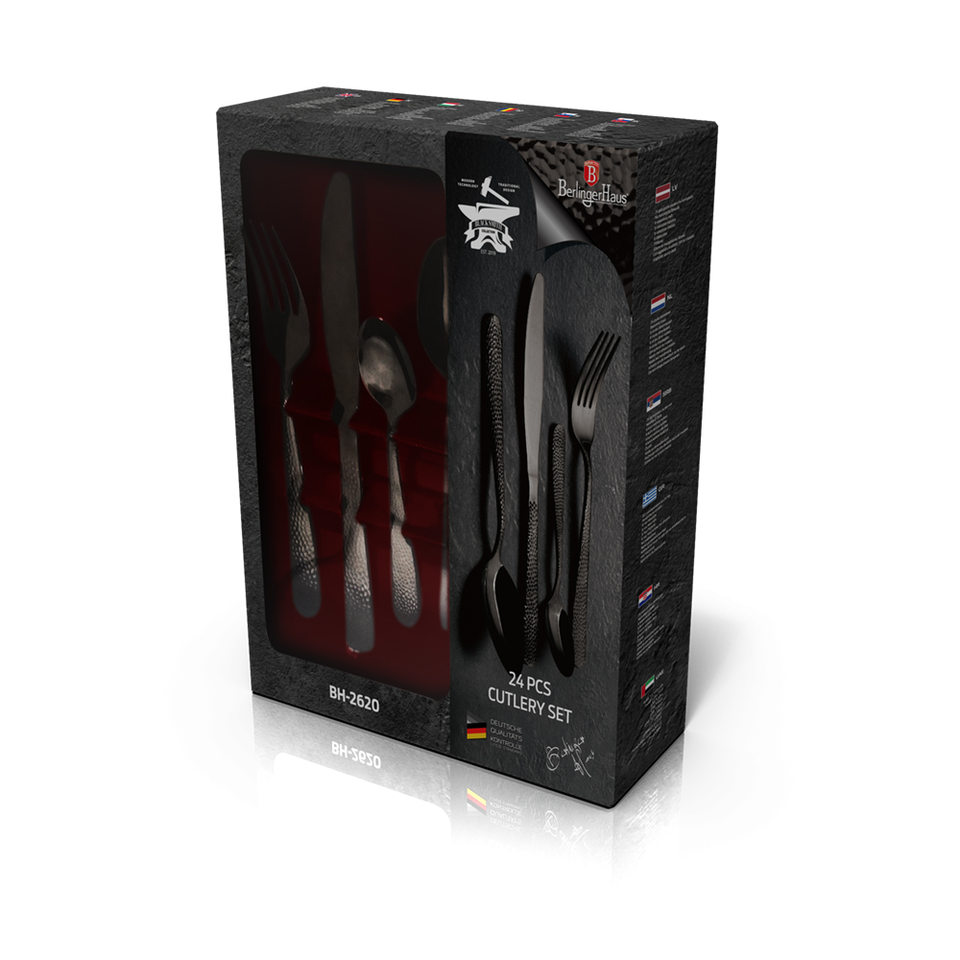 24-Piece Cutlery Set Berlinger Haus BH/2620 Mirror Black