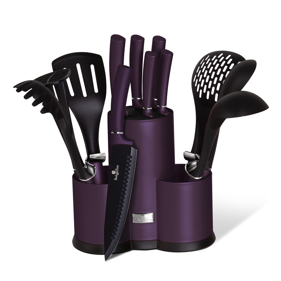 12-Piece Knife & Kitchen Utensils Set BH/6258 Purple Eclipse Collection