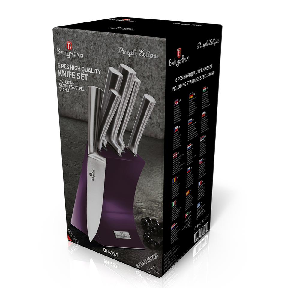 6-Piece Knife Set Berlinger Haus BH/2671 Purple Eclipse Collection