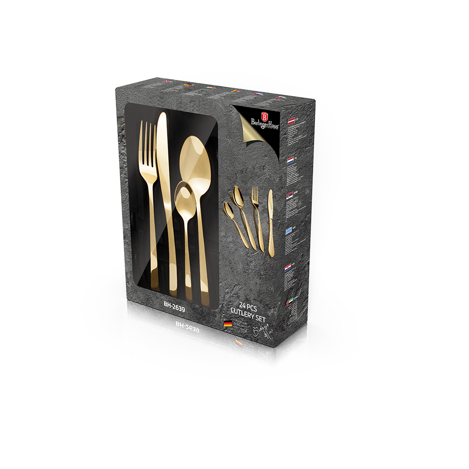 24-Piece Cutlery Set Berlinger Haus BH/2639 Mirror Champagne