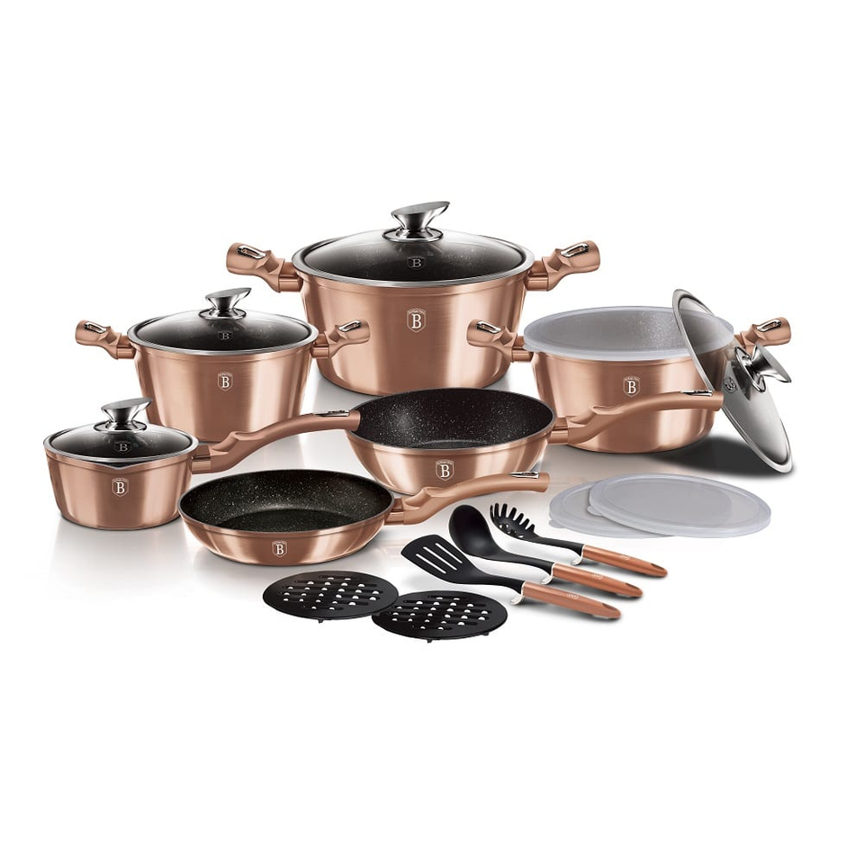  Chef-Approved Kitchen Set Berlinger Haus BH-7034 Rose Gold 