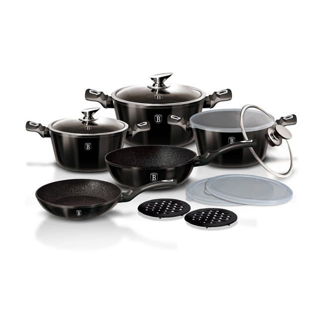 13-Piece Cookware Set Berlinger Haus BH/7032 Black