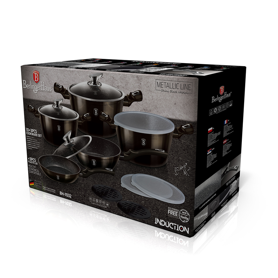 13-Piece Cookware Set Berlinger Haus BH/7032 Black